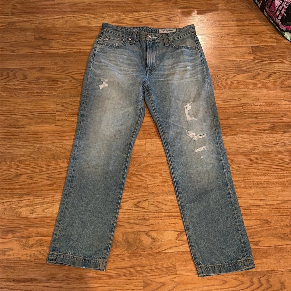 AG Adriano Goldschmied The Isabelle Jeans NWT Distressed high rise crop 26
